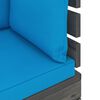 vidaXL 12-delige Loungeset met kussens pallet massief grenenhout