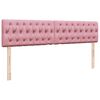 vidaXL Ottoman bed met matrassen 160x200cm fluweel roze