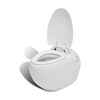 vidaXL Wandtoilet en bidet set wit