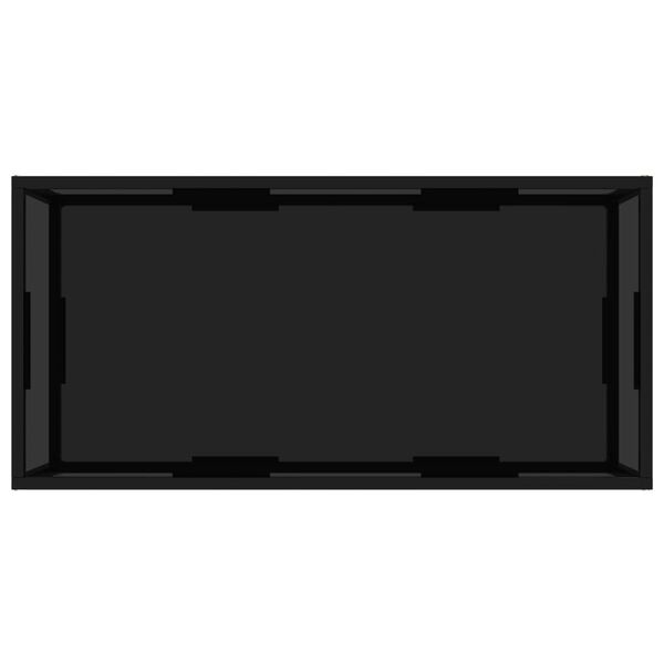 vidaXL Salontafel 100x50x35 cm gehard glas zwart