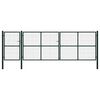 vidaXL Tuinpoort staal 500x150 cm groen