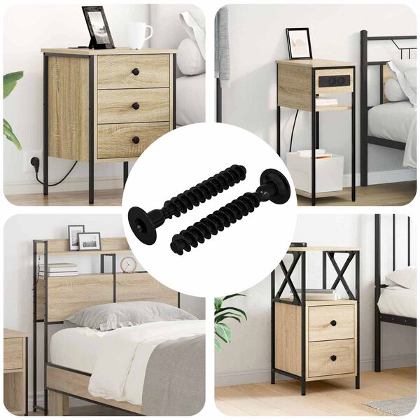 vidaXL Socket cap head schroef 2 pcs Zwart M5 x 40 mm IJzer