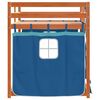 vidaXL Stapelbed met gordijnen 75x190 cm massief grenenhout blauw