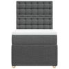 vidaXL Boxspring met matras stof donkergrijs 100x200 cm
