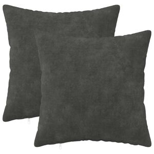 vidaXL Kussen met kussen HEERLEN 2 st Antraciet Microfiber Fleece
