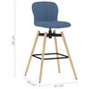 vidaXL Eetkamerstoelen 2 st draaibaar stof blauw