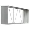 vidaXL Haardhoutschuur 330x84x152 cm gegalvaniseerd staal grijs