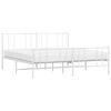 vidaXL Bedframe met hoofd- en voeteneinde metaal wit 193x203 cm