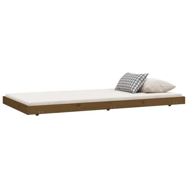 vidaXL Bedframe massief grenenhout honingbruin 100x200 cm
