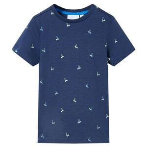 Kindershirt 92 donkerblauw