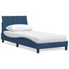vidaXL Bed met matras "Hanko" stof blauw 90x190 cm