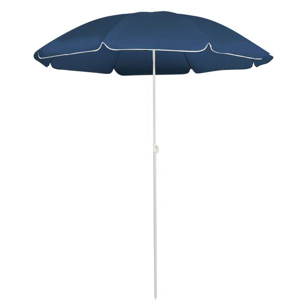 vidaXL Parasol met stalen paal 180 cm blauw