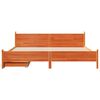 vidaXL Bedframe zonder matras massief grenenhout wasbruin 200x200 cm