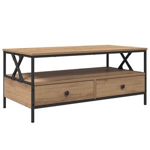 vidaXL Salontafel artisanaal eikenkleurig 100 x 51 x 45 cm