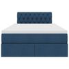 vidaXL Opbergbed met LED met matras met LED Blauw 120 x 190 cm Stof