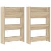 vidaXL Wandschoenenkasten 2 st 60x18x90 cm spaanplaat sonoma eiken