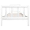 vidaXL Bedframe massief hout wit 90x190 cm