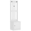 vidaXL Kapstok SANDNES wit 45x40x159,5 cm massief grenenhout