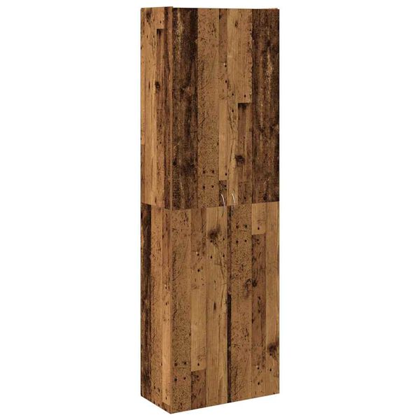 vidaXL Hoge kast 60x32x190 cm bewerkt hout oud houtkleurig