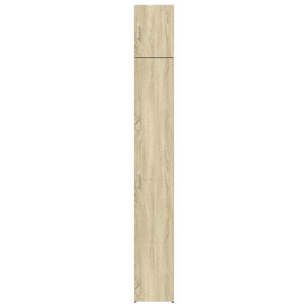 vidaXL Opbergkast smal 30x42,5x225 cm bewerkt hout sonoma eikenkleurig