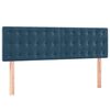 vidaXL Boxspring met matras en LED fluweel donkerblauw 140x200 cm