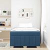 vidaXL Bedframe met matras Blauw 120 x 200 cm Stof