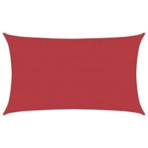 vidaXL Zonnezeil 160 g/m&sup2; 5x8 m HDPE rood