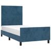vidaXL Bedframe zonder matras 100x200 cm fluweel donkerblauw