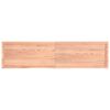 vidaXL Wandschap 200x50x(2-4)cm behandeld massief eikenhout lichtbruin