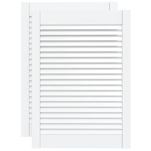 vidaXL Kastdeuren met lamellen 2 st 69x49,4 cm massief grenenhout wit