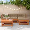vidaXL Tuin loungeset 5 pcs Waskleur Bruin Massief grenenhout