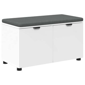 vidaXL Halbank Wit 80 x 38 x 46 cm Ge&iuml;ndustrialiseerd hout en stof