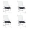 vidaXL Stoelkussens 4 st 40x40x7 cm oxford stof antracietkleurig