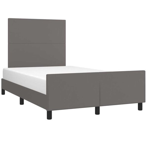 vidaXL Bedframe zonder matras 120x190 cm kunstleer grijs