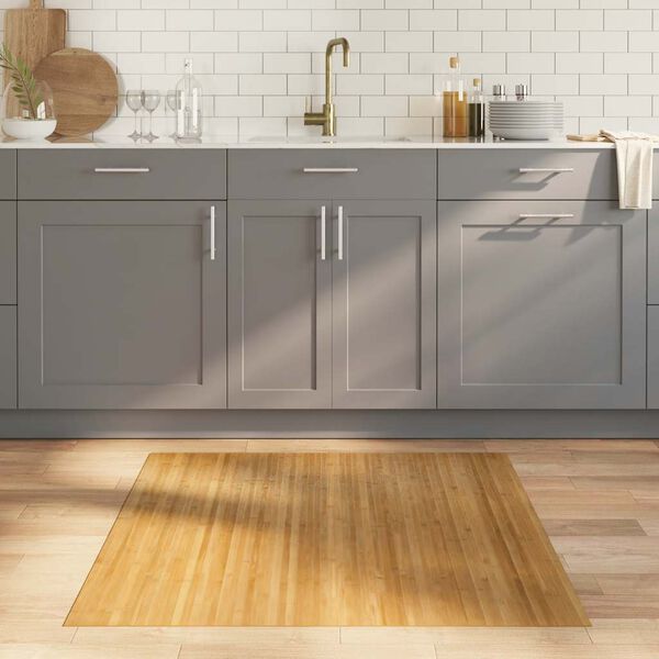 vidaXL Vloerkleed rechthoekig 100x100 cm bamboe naturel