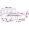 vidaXL Bedframe met hoofdeinde Wasbruin 180 x 200 cm