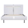 vidaXL Bedframe met LED kunstleer wit 90x200 cm