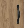 vidaXL Hoge kast 2 pcs Artisan Eiken Ge&euml;ngineerd hout en glas