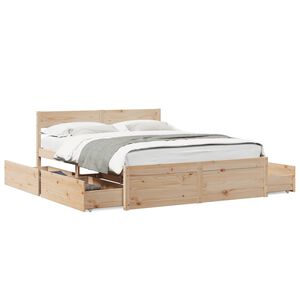 vidaXL Bedframe zonder matras massief grenenhout 140x200 cm