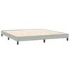 vidaXL Boxspring met matras fluweel lichtgrijs 200x220 cm