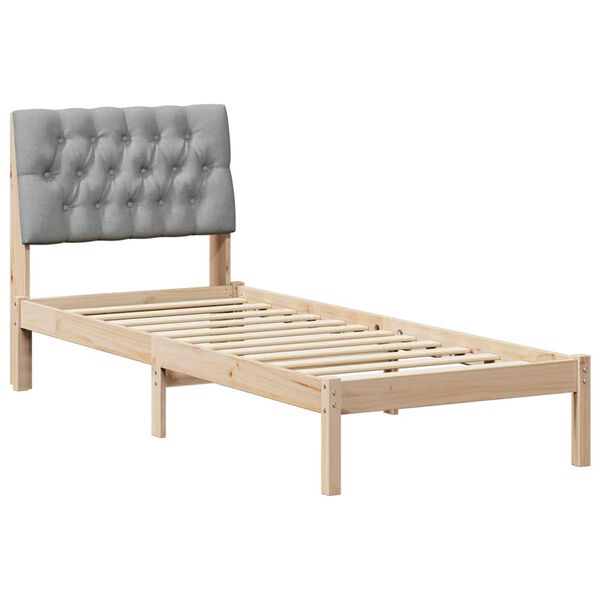 vidaXL Bedframe met Gevoerd Hoofdgedeelte Bruin 80 x 200 cm