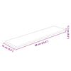 vidaXL Wandhoofdbord 12 pcs Lichtgrijs 60 x 15 cm Stof