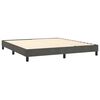 vidaXL Boxspring met matras en LED fluweel donkergrijs 160x200 cm