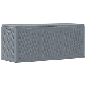 vidaXL Tuinbox 270 L PP rattan grijs