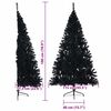 vidaXL Kunstmatig Voorverlicht Kerstboom met 300 LED Zwart 180 cm PVC