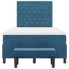 vidaXL Boxspring bed met matras Donkerblauw 120 x 200 cm Fluweel