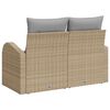 vidaXL Tuinbank Beige 124 x 62 x 69cm poly rattan