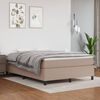 vidaXL Boxspring bed kunstleer cappuccinokleurig 140x190 cm