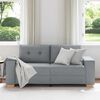 vidaXL Loveseat bank 180x77x82 cm stof lichtgrijs