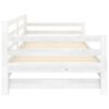 vidaXL Slaapbank uitschuifbaar massief grenenhout wit 2x(90x200) cm